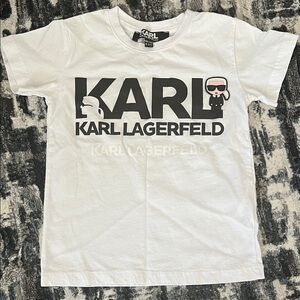 Karl Lagerfeld Kids White Tee with Iconic Graphic